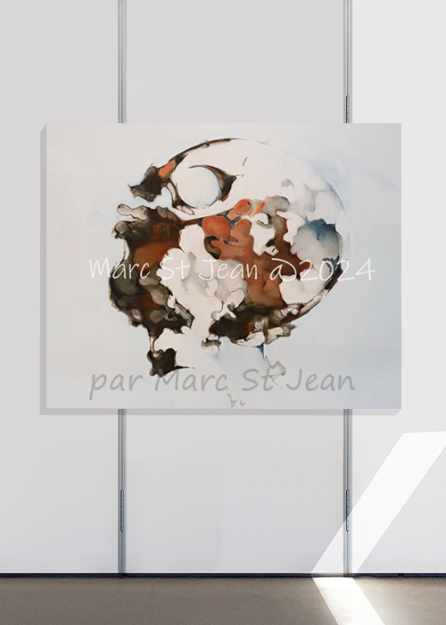 Peinture à l'huile Crane en contexte