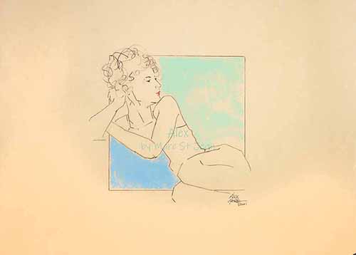 Esquisse de femme crayon graphite