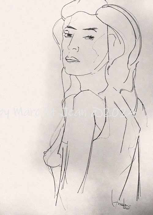 Femme sur papier journal