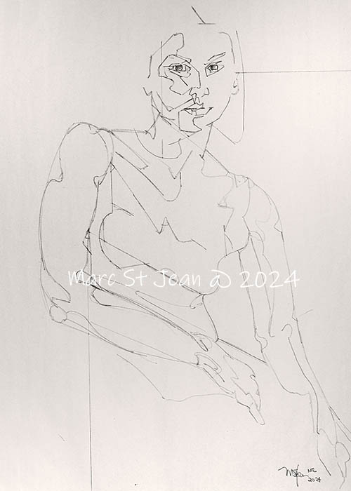 Femme portrait sur papier journal